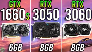 GTX 1660 Super vs RTX 3050 vs RTX 3060 [upl. by Chaworth546]