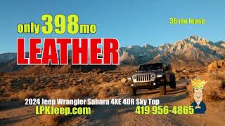 LPK Chrysler Dodge Jeep RAM of Defiance Jeep Wrangler Sahara Lease  Only 398 mo [upl. by Atinele]