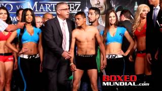 FULL UNDERCARD WEIGH IN FOR COTTO VS MARTINEZ [upl. by Earissed]