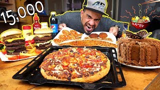 تحدي اكل وجبة عائلية كبيرة ومتنوعة بمعدل ۱٥۰۰۰ سعرة حرارية  موكبانغ  15000 Calorie Challenge [upl. by Ursi]