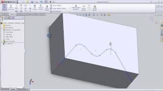 13 SolidWorks beginner TUTORIAL SWEPT CUT [upl. by Aldo592]