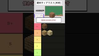 【マイクラ】建材ティアリスト木材 マインクラフト ゆっくり実況 shorts [upl. by Edbert]