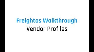 Freightos Walkthrough Vendor Profiles [upl. by Anitsud663]