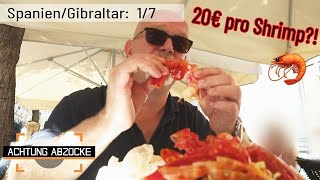 🦐💰 Riesengarnelen zu Riesenpreisen Abzocke mit Delikatessen in Málaga  Achtung Abzocke Kabel Eins [upl. by Einnad633]