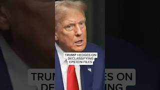 Trump hedges on declassifying Epstein files [upl. by Ynove]