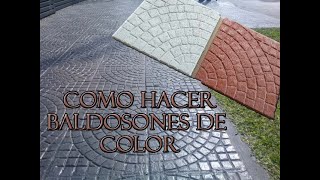 COMO HACER BALDOSAS DE CEMENTO CON COLOR EN CASA  HOW TO MAKE COLORED CEMENT TILES AT HOME [upl. by Stalk]