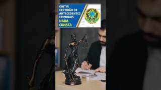 Como emitir certidão Antecedentes Criminais [upl. by Cuhp394]