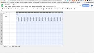 Tutoriel  Comment facilement réaliser un calendrier sur Google Sheet [upl. by Fitts53]