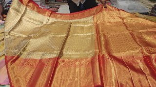 Chickpet Bangalore 2 Gram Gold Jeri Pure Handloom Silk Sarees Tissue Silk PVR Silks [upl. by Nylinej]