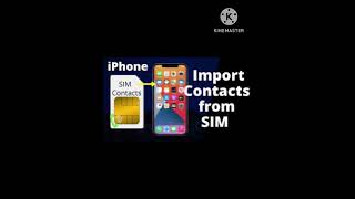 How to Import SIM Contacts to iPhone 2024 [upl. by Ymarej]