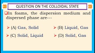 OQV NO – 339 What is the dispersion medium and dispersed phase in foams [upl. by Tades]