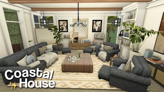 Bloxburg  Elegant Coastal Roleplay TwoStory Home  No Large Plot  Roblox  House Build [upl. by Ysteb142]