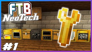 FTB NeoTech Ep1 From Caveman To Engineer [upl. by Andeee647]