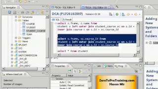 SAP HANA Studio Tutorial 22  RightLeft Outer Joins of Three Tables [upl. by Hubing740]