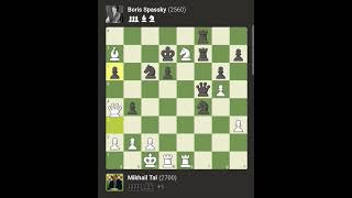 Mikhail Tal Vs Boris Spassky chess games motivation chesscom pubg puzzle shorts podcast [upl. by Lidah]