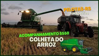 Colheita do Arroz com uma S550 Imagens de Drone [upl. by Wilkison]