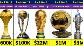 Ranking 22 Of Most Expensive Trophies in the World fcfootball [upl. by Ahtnamas]