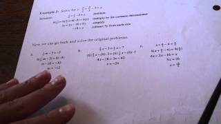 Checkpoint 4 Solving Linear Equations Part 2 Fractional Coefficients [upl. by Reifnnej521]