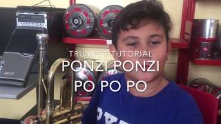 Ponzi Ponzi Po Po Po Trumpet tutorial Canzoni con la Tromba Come Suonare la Tromba [upl. by Darcee]