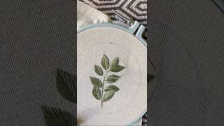 How to embroidery leaves diy embroidery flowers handembroidery handmade [upl. by Soirtemed]