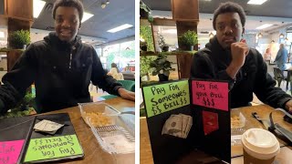 CUSTOMERS GOOD DEED GOES  VIRAL PAY FOR A MEAL GET A MIRACLE [upl. by Lacombe]