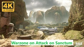 4K Halo 5 Warzone on Sanctum Beam Rifle Delta amp SPNKR Prime usage [upl. by Lumbye]