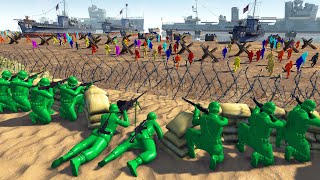 Can Green Army Men Hold BEACH DEFENSE vs ALL ARMY MEN  Men of War Army Men Mod [upl. by Htrag]