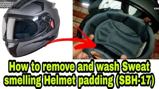 How to Removethepadding of Steelbird sbh17Robot Helmet √Washing guide of dirty helmet padding [upl. by Behrens]