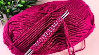 Perfect 💞 unique Knit Stitch Easy and Beautiful Knitting Pattern [upl. by Capriola]