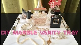 DIY MARBLE VANITY TRAY [upl. by Notyap]