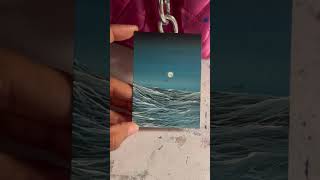 ACRYLIC MINIATURE SEASCAPE OCEAN ART  Miniature Painting [upl. by Nacim]