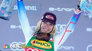 Shiffrin dominates Courchevel giant slalom for 72nd World Cup title  NBC Sports [upl. by Munson]