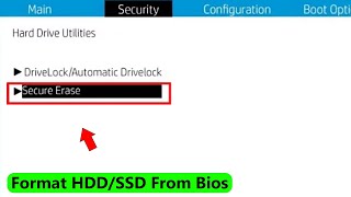 How to erase and format entire hard drive from bios [upl. by Niletac]