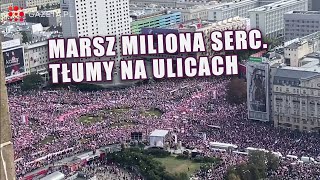 Marsz Miliona Serc Niesamowity widok z Pałacu Kultury [upl. by Nairbo]