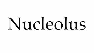 How to Pronounce Nucleolus [upl. by Htenaj489]