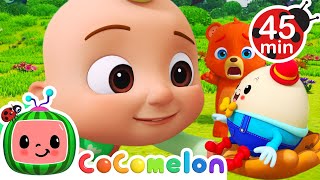 Humpty Dumpty Baby Animals  CoComelon JJs Animal Time  Animal Songs for Kids [upl. by Engen]