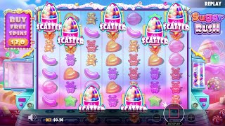 7 SCATTERS ON SUGAR RUSH PAYS INSANE MEGA WIN [upl. by Azral]