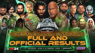 Full WWE WrestleMania 40 Saturday Results [upl. by Iover735]