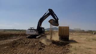 Tozlu İşler Hidromek 410LC Ekskavatör  HMK 43 Tonnes Excavator Loading Man Dump Trucks [upl. by Dranoc]