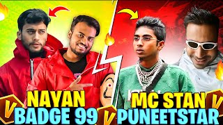 Badge 99 Vs Mc Stan 😱 Fake Badge99 amp Mc Stan amp Punnet Star Challenge Me  Garena Free Fire [upl. by Newkirk]