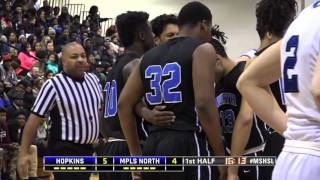 High School Boys Basketball Hopkins vs Minneapolis North Amir Coffey vs Tyler Johnson [upl. by Gwyneth]