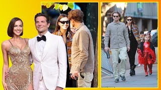 Bradley Cooper Irina Shayk Step Out With Daughter Lea In NYC Amid Rekindled Romance Rumors [upl. by Ennoved]