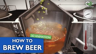 Beer Brewing Process  3D Animation quotThe art of brewingquot [upl. by Halilak]