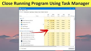 How to Close Running Program Using Task Manager [upl. by Harlow437]