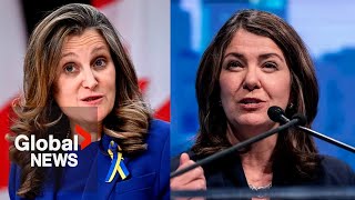 quotHistoricquot Canadas Freeland announces new 89B Dow investment in Alberta  FULL [upl. by Autumn]