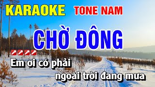 Karaoke Chờ Đông Tone Nam Nhạc Sống Dễ Hát  Nguyễn Linh [upl. by Elynad]