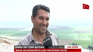 Sınıra Dev Türk Bayrağı [upl. by Barbette395]