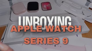 APPLE WATCH SERIES 9 UNBOXING [upl. by Nerred]