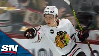 Blackhawks Connor Bedard Snipes Goal 28 Seconds Into Game vs Coyotes [upl. by Seka]