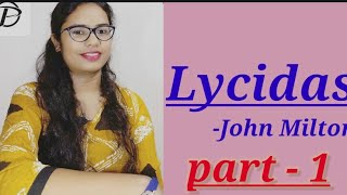 Lycidas  Line By Line Explanation  pratishruti [upl. by Devlin]